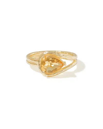 Tiramisu Plated 1.40 Ct. Tw. Citrine Solitaire Ring In Gold