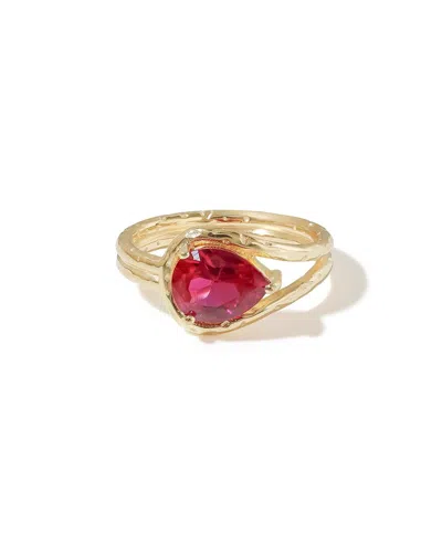 Tiramisu Plated 1.75 Ct. Tw. Lab-grown Ruby Solitaire Ring In Gold