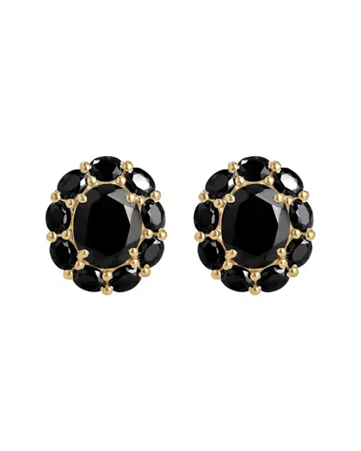 Tiramisu Plated 3.21 Ct. Tw. Black Onyx Stud Earrings