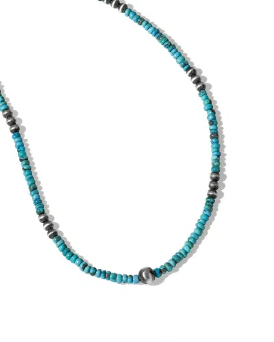 Tiramisu Plated Blue Mohave Turquoise Statement Necklace In Multi
