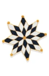 Tiramisu Polaris Starburst Set Of 3 Beaded Placemats In Multi
