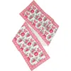 Tiramisu Print Cotton Table Runner In Pink