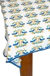 Tiramisu Print Cotton Tablecloth In White