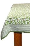 Tiramisu Print Cotton Tablecloth In Green