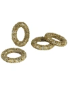 Tiramisu Radiant Bronze Rounds Napkin Rings In Gold