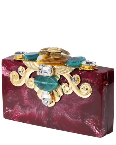 Tiramisu Regal Resin Minaudiere In Red