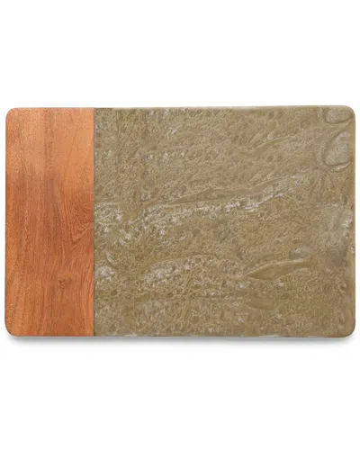 Tiramisu Resin & Wood 2 Cheese Board In Brown