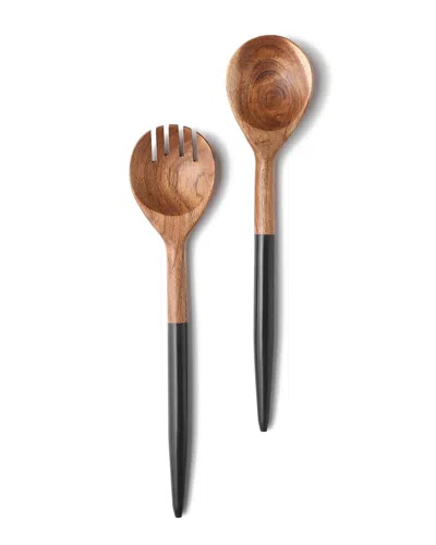 Tiramisu Resin & Wood Salad Set In Wine