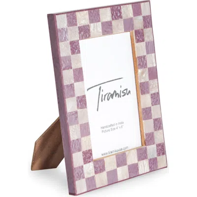 Tiramisu Resin Checkered Picture Frame In Purple