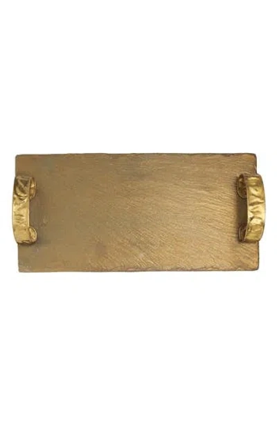 Tiramisu Resin Slate Cheese Platter In Gold