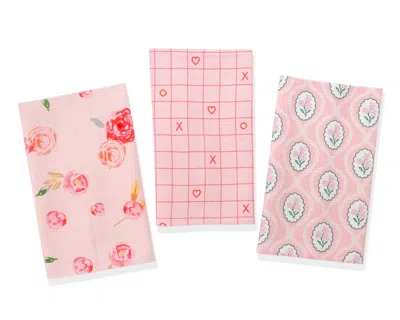 Tiramisu Rosy Whimsy Cotton Kitchen Towel Set