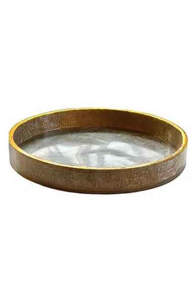 Tiramisu Round Serving Tray In Brown