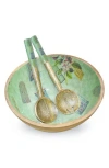 Tiramisu Salad Bowl Set In Green