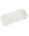 Tiramisu Scalloped Elegance Marble Platter In White