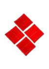 Tiramisu Scarlet Lace-edge Cocktail Napkins