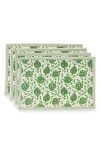 Tiramisu Scarlet Set Of 4 Placemats In Green