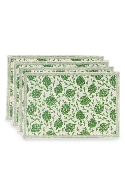 Tiramisu Scarlet Set Of 4 Placemats In Green