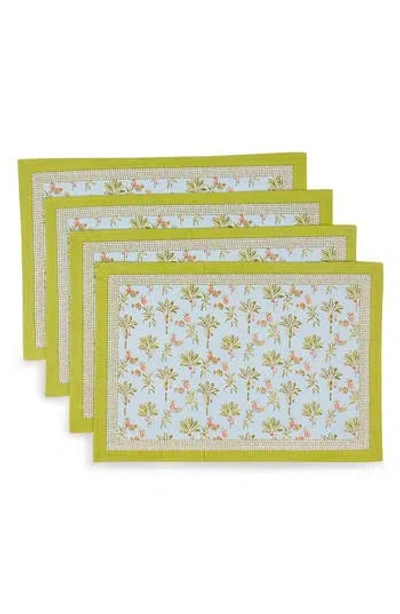 Tiramisu Scarlet Set Of 4 Placemats In Green