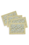 Tiramisu Scarlet Set Of 4 Placemats In Green