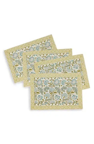 Tiramisu Scarlet Set Of 4 Placemats In Green