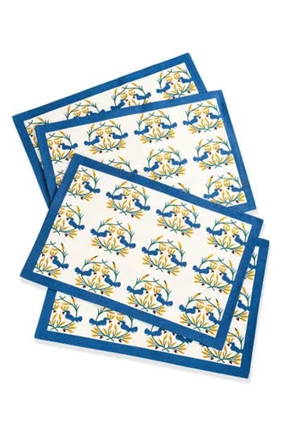 Tiramisu Scarlet Set Of 4 Placemats In Multi