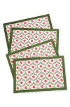 Tiramisu Scarlet Set Of 4 Placemats In Multi