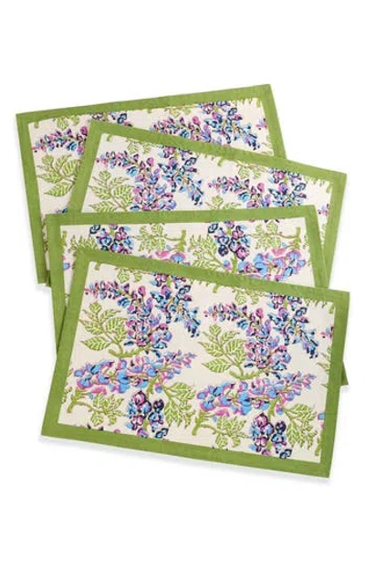 Tiramisu Scarlet Set Of 4 Placemats In Multi