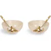 Tiramisu Set Of 2 Blush Blossom Snack Bowls