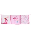 Tiramisu Set Of 3 The Flamingo Fun Artisan Kitchen Tea Towel Set In Pink