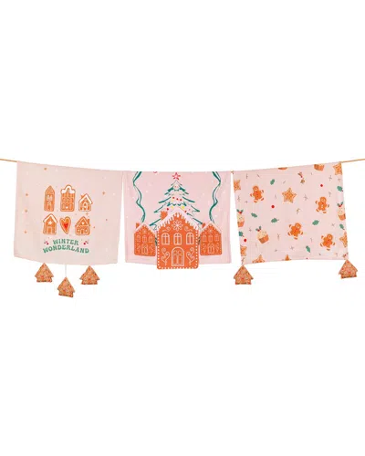 TIRAMISU TIRAMISU SET OF 3 THE GINGERBREAD CHEER ARTISAN KITCHEN TEA TOWEL SET