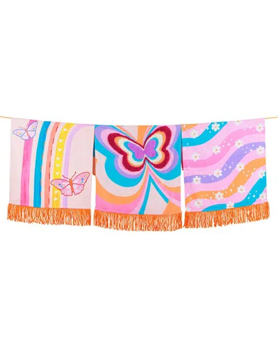 TIRAMISU TIRAMISU SET OF 3 THE GROOVY GARDENS ARTISAN KITCHEN TEA TOWEL SET