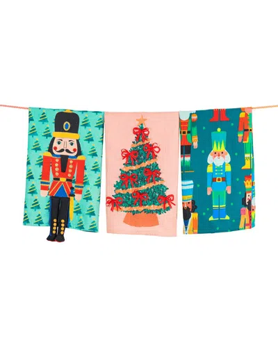 TIRAMISU TIRAMISU SET OF 3 THE NUTCRACKER SUITE ARTISAN KITCHEN TEA TOWEL SET