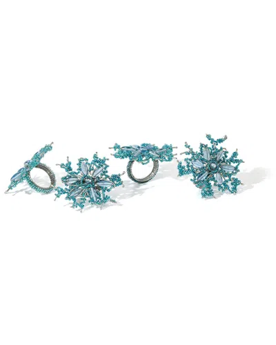 Tiramisu Set Of 4 Astralis Napkin Rings In Blue