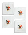 Tiramisu Set Of 4 Autumn Acorn Cocktail Napkins