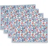 Tiramisu Set Of 4 Cotton Placemats In Blue