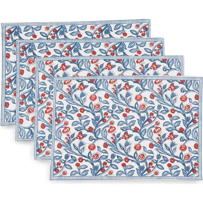 Tiramisu Set Of 4 Cotton Placemats In Multi