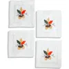 Tiramisu Set Of 4 Autumn Acorn Cocktail Napkins In Multi