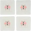 Tiramisu Tropical Elegance Embroidered Cocktail Napkins In Multi