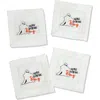 Tiramisu Set Of 4 Embroidered Coasters In Multi
