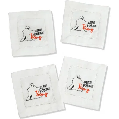 Tiramisu Set Of 4 Embroidered Coasters In Multi