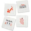 Tiramisu Set Of 4 Embroidered Coasters In Multi