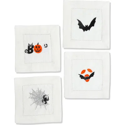 TIRAMISU TIRAMISU SET OF 4 EMBROIDERED COASTERS
