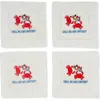 Tiramisu Set Of 4 Embroidered Coasters In Multi