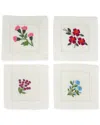 Tiramisu Set Of 4 Embroidered Linen Napkins