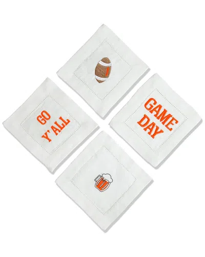 TIRAMISU TIRAMISU SET OF 4 FOOTBALL FEVER COCKTAIL NAPKINS