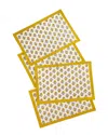 Tiramisu Set Of 4 Golden Marigold Block Print Placemats In Yellow