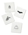 Tiramisu Set Of 4 Hauntingly Elegant Cocktail Napkins In Black