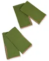 Tiramisu Set Of 4 Imperial Bloom Voile Napkin In Green