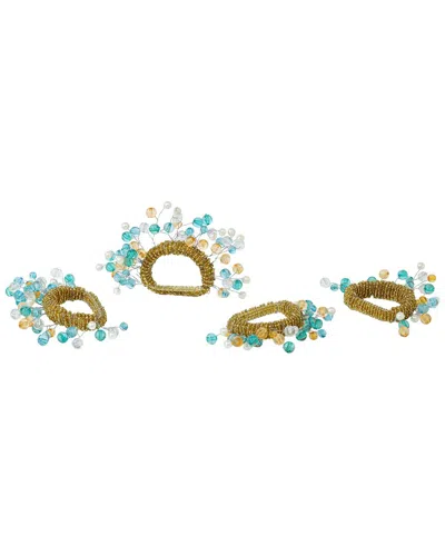 Tiramisu Set Of 4 Mediterranean Harvest Napkin Rings In Multi