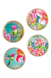 Tiramisu Set Of 4 Metal Coasters In Multi
